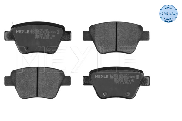 Brake Pad Set, disc brake (025 245 6317)