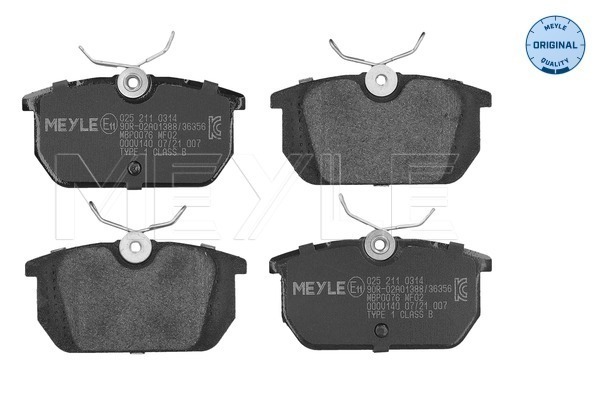 Brake Pad Set, disc brake (025 211 0314)