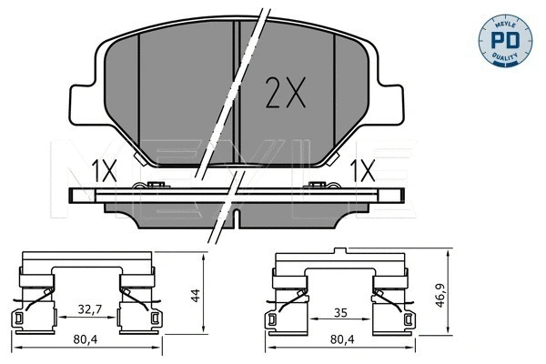 Brake Pad Set, disc brake (025 221 3819/PD)