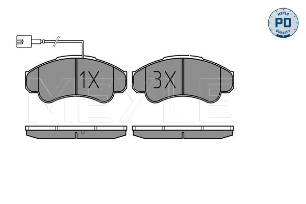 Brake Pad Set, disc brake (025 239 1919/PD)