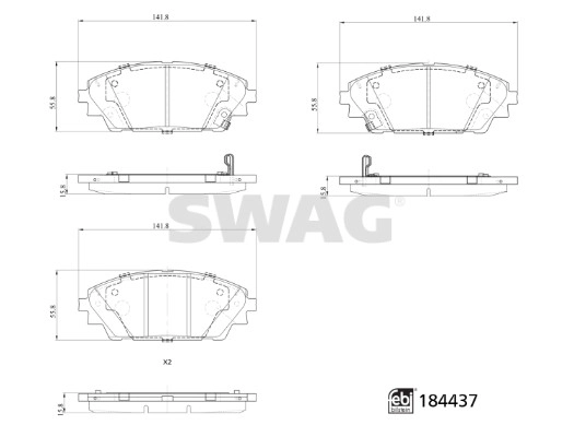 Brake Pad Set, disc brake (33 10 9371)