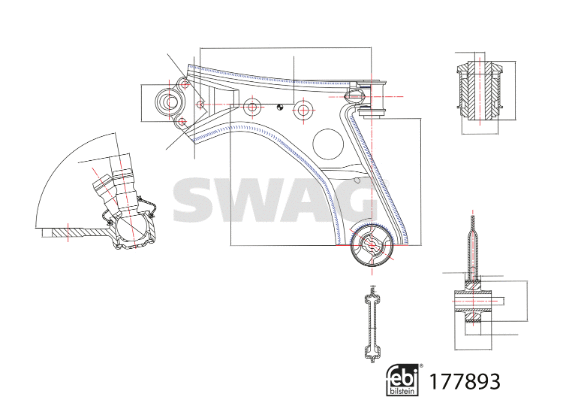 Control/Trailing Arm, wheel suspension