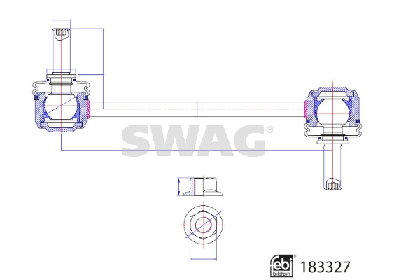 Link/Coupling Rod, stabiliser bar (33 10 8916)