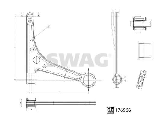 Control/Trailing Arm, wheel suspension