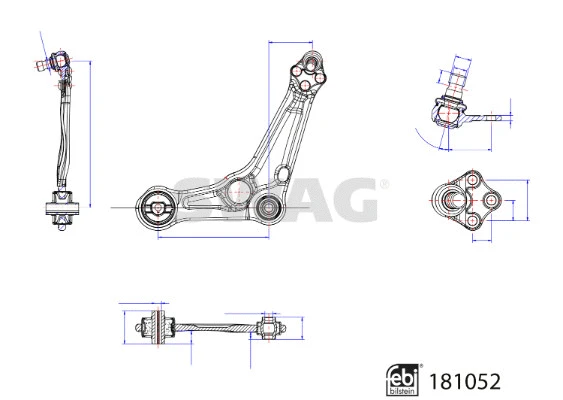 Control/Trailing Arm, wheel suspension