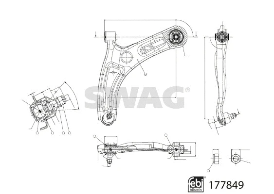 Control/Trailing Arm, wheel suspension