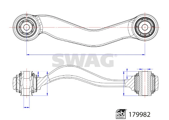 Control/Trailing Arm, wheel suspension