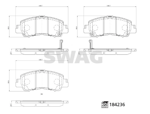 Brake Pad Set, disc brake (33 10 9326)