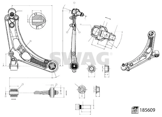 Control/Trailing Arm, wheel suspension (33 11 0005)