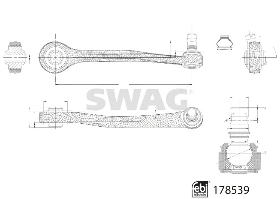 Control/Trailing Arm, wheel suspension