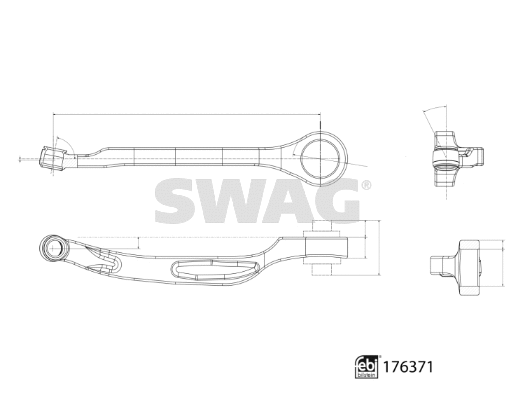 Control/Trailing Arm, wheel suspension