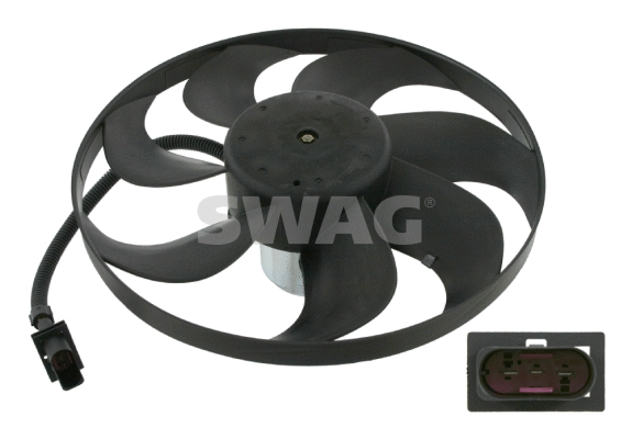 Fan, engine cooling (99 91 4742)