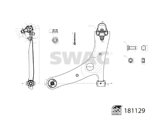 Control/Trailing Arm, wheel suspension (33 10 8130)
