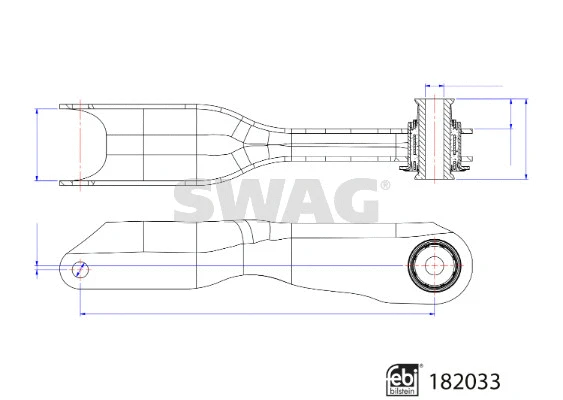 Control/Trailing Arm, wheel suspension (33 10 8489)