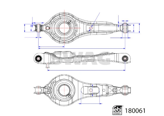 Control/Trailing Arm, wheel suspension