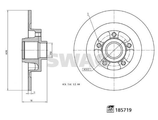 Brake Disc (33 11 0036)