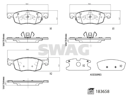 Brake Pad Set, disc brake (33 10 9110)
