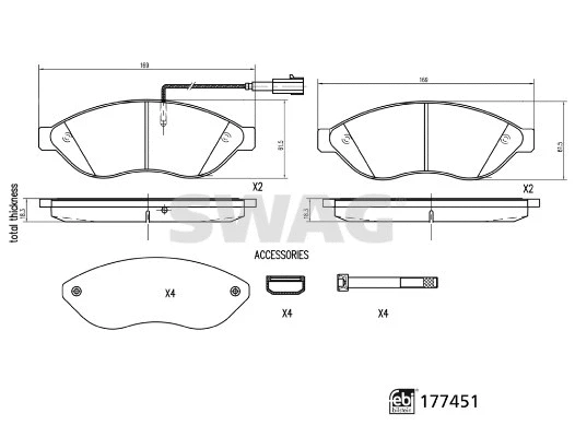 Brake Pad Set, disc brake (33 10 7381)