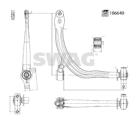 Control/Trailing Arm, wheel suspension (33 11 0489)