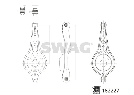 Control/Trailing Arm, wheel suspension (33 10 8556)