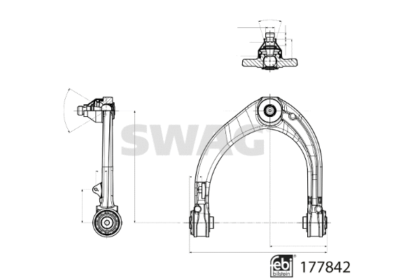 Control/Trailing Arm, wheel suspension
