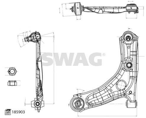 Control/Trailing Arm, wheel suspension (33 11 0144)