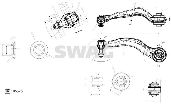 Control/Trailing Arm, wheel suspension (33 10 9983)