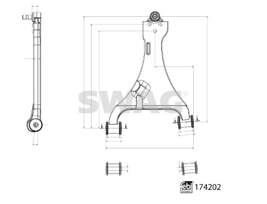 Control/Trailing Arm, wheel suspension