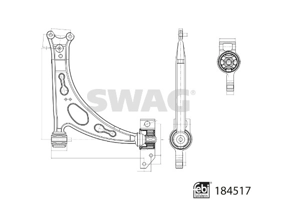 Control/Trailing Arm, wheel suspension (33 10 9416)