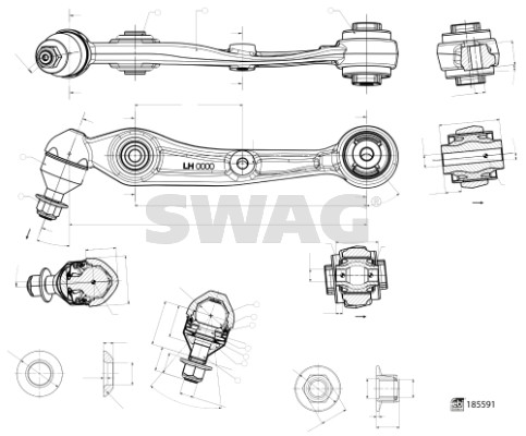 Control/Trailing Arm, wheel suspension (33 10 9994)