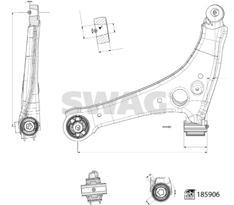 Control/Trailing Arm, wheel suspension (33 11 0147)