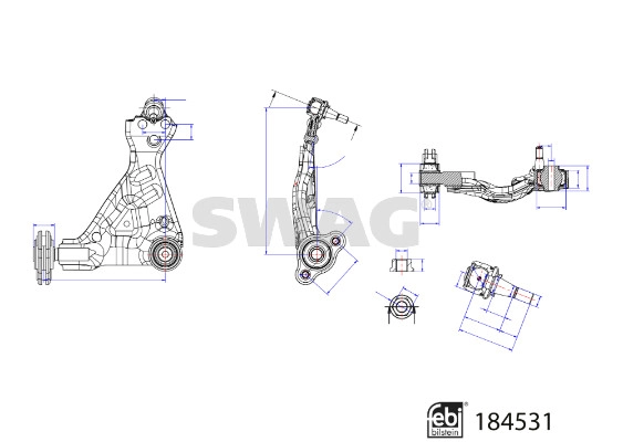 Control/Trailing Arm, wheel suspension (33 10 9424)
