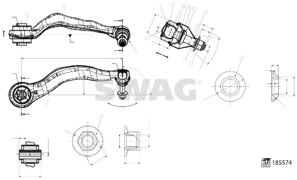 Control/Trailing Arm, wheel suspension (33 10 9981)