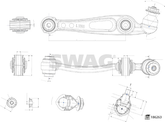 Control/Trailing Arm, wheel suspension (33 11 0332)
