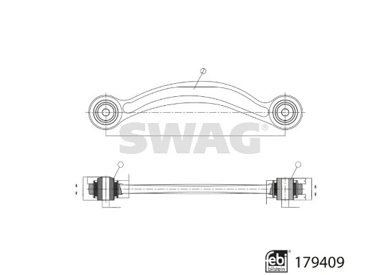 Control/Trailing Arm, wheel suspension