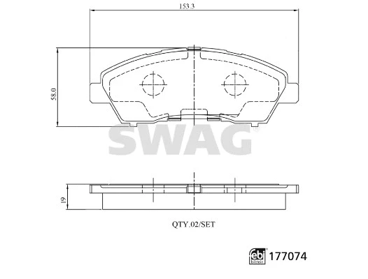 Brake Pad Set, disc brake (33 10 7496)