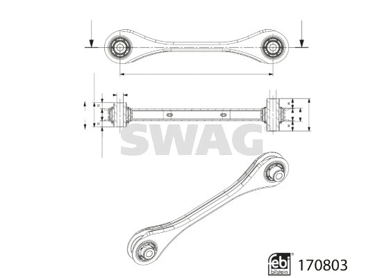 Control/Trailing Arm, wheel suspension (33 10 0557)