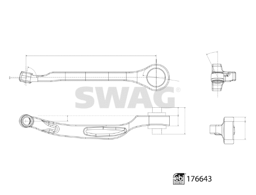 Control/Trailing Arm, wheel suspension