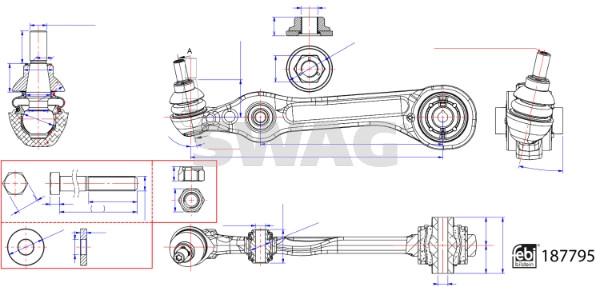 Control/Trailing Arm, wheel suspension (33 11 0537)