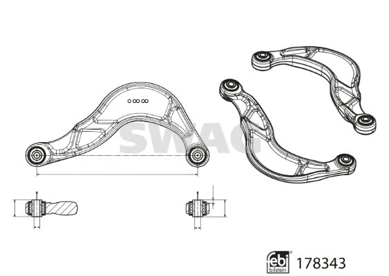 Control/Trailing Arm, wheel suspension