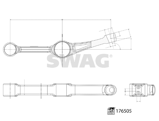 Control/Trailing Arm, wheel suspension