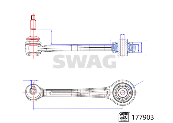 Control/Trailing Arm, wheel suspension