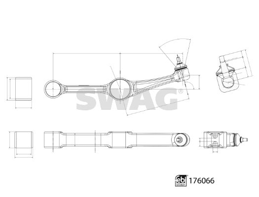 Control/Trailing Arm, wheel suspension