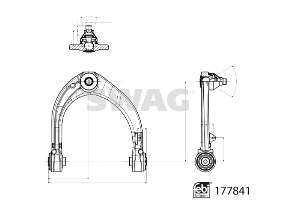 Control/Trailing Arm, wheel suspension
