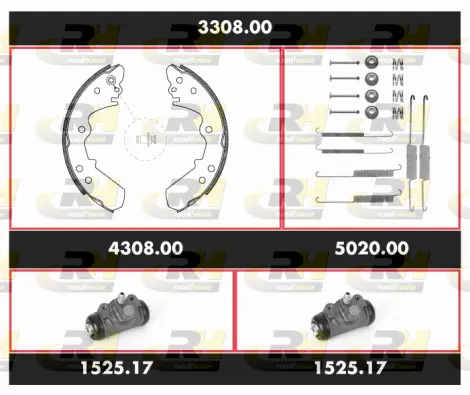Brake Kit, drum brake (3308.00)