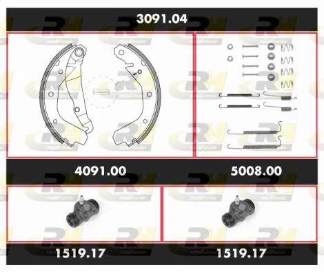 Brake Kit, drum brake (SPK 3091.04)
