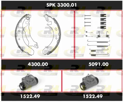Brake Kit, drum brake (SPK 3300.01)