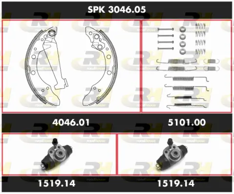 Brake Kit, drum brake (SPK 3046.05)