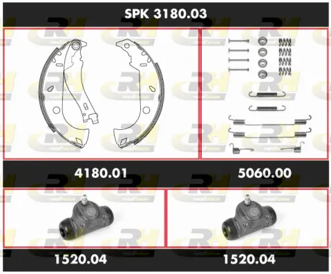 Brake Kit, drum brake (SPK 3180.03)