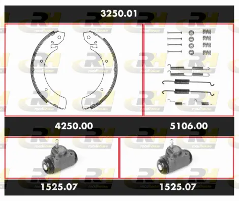 Brake Kit, drum brake (3250.01)